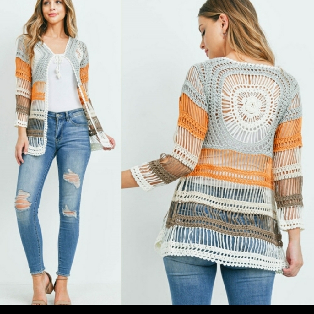 1 left💥 New boutique Crochet cardigan - Picture 3 of 13